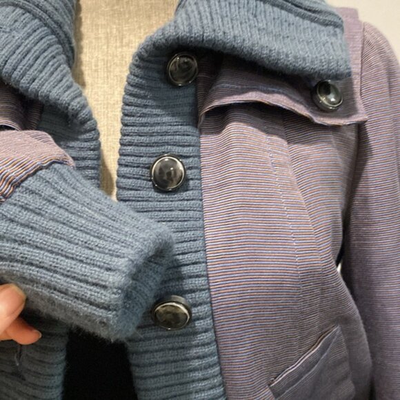 Marc Jacobs Bomber Jacket cropped Blue and Purple Small medium fit - Picture 12 of 16
